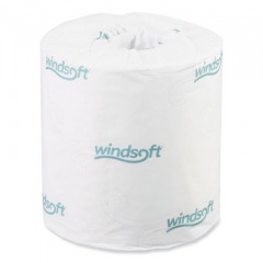 Windsoft Bath Tissue, Septic Safe, 2-Ply, White, 4.5 x 4.5, 500 Sheets/Roll, 96 Rolls/Carton (2200B)