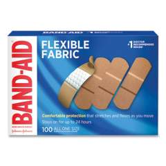 BAND-AID Flexible Fabric Premium Adhesive Bandages, 3/4" X 3", 100/box (4434)