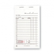 AmerCareRoyal Sales Receipt Book, Two-Part Carbonless, 3.5 x 5.63, 1/Page, 50 Forms/Book, 100 Books/Carton (GC1A2)