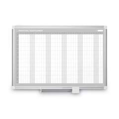 MasterVision Perpetual Year Planner, 48x36, White/silver, (GA0594830)