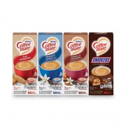 Coffee-mate Liquid Coffee Creamer, Original/French Vanilla/Snickers/Vanilla Caramel, 0.38oz MiniCups, 50/PK,4 PK/CT,Delivery 1-4 Bus Days (70000092)