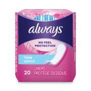 Always THIN DAILY PANTY LINERS, REGULAR, 20/PACK (08279PK)