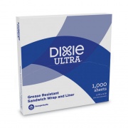 Dixie All-Purpose Food Wrap, Dry Wax Paper, 12 x 12, White, 1,000/Carton (GRC1212)