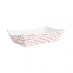 Boardwalk Paper Food Baskets, 5 lb Capacity, Red/White, 500/Carton (30LAG500)