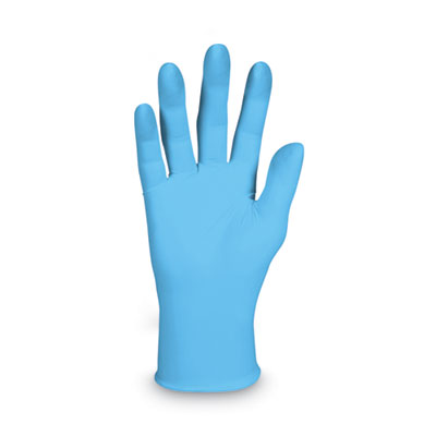 KleenGuard G10 Comfort Plus Blue Nitrile Gloves. Light Blue, X-Large, 100/Box (54189)