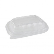 Pactiv Evergreen Earth Choice Entre2Go Takeout Vented Lid, 5.65 x 4.25 x 0.93, Clear, 600/Carton (YCNV6X4PPDL)