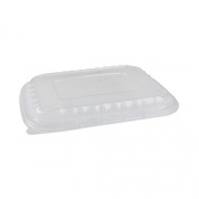 Pactiv Evergreen Earth Choice Entre2Go Takeout Vented Lid, 11.75 x 8.75 x 0.98, Clear, 200/Carton (YCNV12X9PPDL)