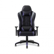 Emerge Vartan Bonded Leather Gaming Chair, Supports Up to 275 lbs, Purple/Black Seat, Purple/Black Back, Black Base (59259)