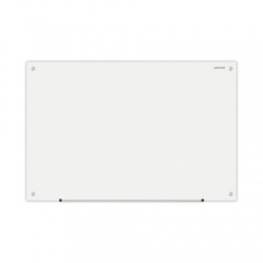 Universal Frameless Glass Marker Board, 36" x 24", White (43232)