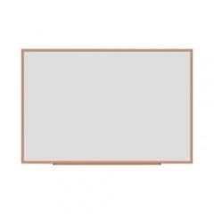 Universal Dry-Erase Board, Melamine, 72 x 48, White, Oak-Finished Frame (43621)