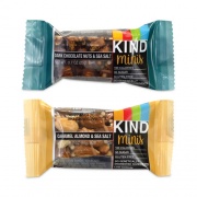KIND Minis, Dark Chocolate Nuts Sea Salt/Caramel Almond Nuts Sea Salt, 0.7 oz Bar, 32 Bars/Box, Delivered in 1-4 Business Days (22000799)
