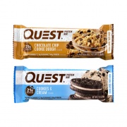 Quest Protein Bar Value Pack, Chocolate Chip Cookie Dough, Cookies and Cream, 2.12 oz Bar, 14 Count, Delivered in 1-4 Business Days (22000966)