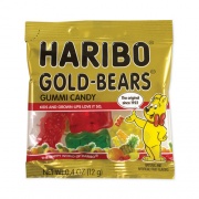 Haribo Goldbears Gummi Candy, 0.4 oz Pouches, Lemon; Orange; Pineapple; Rasberry; Strawberry, 54/Tub, Delivered in 1-4 Business Days (20900181)