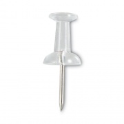 Universal Clear Push Pins, Plastic, 3/8", 400/Pack (31306)