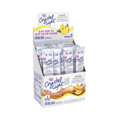 Crystal Light On-The-Go Sugar-Free Drink Mix, Iced Tea, 0.12 oz Single-Serving Tubes, 30/Pack, 2 Packs/Box, Delivered in 1-4 Business Days (30700159)