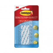 Command Clear Hooks and Strips, Plastic, Decorating Clips, 20 Clips and 24 Strips/Pack (17026CLRES)
