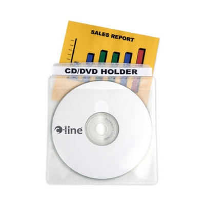 C-Line Deluxe Individual CD/DVD Holders, 50/BX (61988)