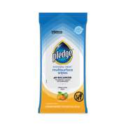 Pledge Multi-Surface Cleaner Wet Wipes, Cloth, Fresh Citrus, 7 x 10, 25/Pack, 12/Carton (336274)