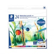 Staedtler Watercolor Pencils, 2.9 mm, Assorted Lead/Barrel Colors, 24/Pack (14610CC24)