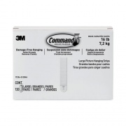 Command Picture Hanging Strips, Value Pack, Large, Removable, Holds Up to 16 lbs, 0.75 x 3.65, White, 120 Pairs/Pack (17206S120NA)