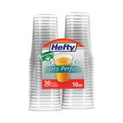 Hefty Crystal Clear Plastic Party Cups, 10 oz, Clear, 36/Pack, 12 Pack/Carton (C21012CT)