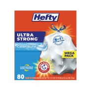 Hefty Ultra Strong Scented Tall White Kitchen Bags, 13 gal, 0.9 mil, 24.75" x 24.88", White, 240/Carton (E88356CT)