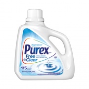 Purex Free and Clear Liquid Laundry Detergent, Unscented, 150 oz Bottle (05020EA)