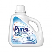 Purex Free and Clear Liquid Laundry Detergent, Unscented, 150 oz Bottle, 4/Carton (05020)