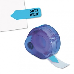Redi-Tag Arrow Message Page Flags in Dispenser, "Sign Here", Blue, 120 Flags/Dispenser (81034)