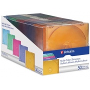 Verbatim Americas 50pk Cd Dvd Color Slim Storage Cases (94178)
