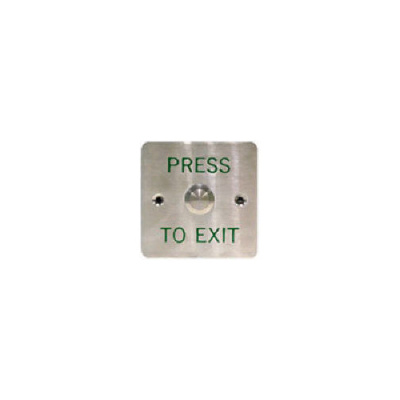 Geovision Pb22 Push Button (w:86mm Green Word) (81-PB220-001)