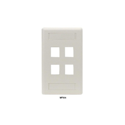 Black Box Keystone Wallplate Single-gang 12pt Owh (WPT492)