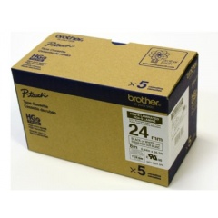 Brother 5pk Hge Tapes 24mmx8m Blk/wht Extra-str (HGES2515PK)