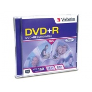 Verbatim 1pk Dvd+r 4.7gb 16x Branded Surface Jc (94916)