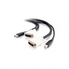 C2G 6ft 2-in-1 Dvi M/m Usb A/b Kvm Cable Blk (14177)
