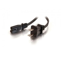 C2G 6ft Polarized 2-slot Power Cord Black (27399)