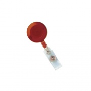 Brady People ID Translucent Red, Round Spring Clip Reel, (2120-4736)