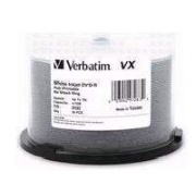 Verbatim Americas Dvd-r 4.7gb 16x Vx White Inkjet Printa (97283)