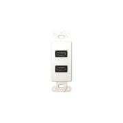 Monoprice Dcor Wall Plate Insert With Dual 90-degree Hdmi Connectors_ White (21660)