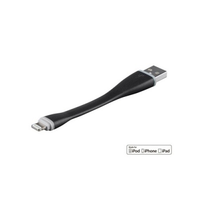 Monoprice Short Length Apple Mfi Certified Lightning To Usb Charge And Sync Cable_ 4.25 Inches Black (30773)