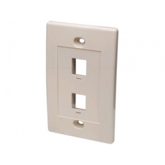 Intellinet 2 Outlet Ivory Wall Plate (162838)