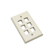 Intellinet 6 Outlet Ivory Wall Plate (162968)