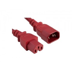 Enet Solutions 2ft C14 To C15 Red Power Cable (C14C15-RD-2F-ENC)