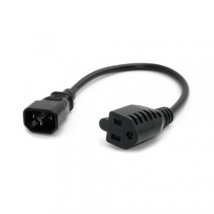 Startech.Com 1 Ft Power Cord C14 To Nema 5-15r (PAC100)