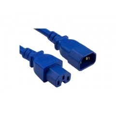 Enet Solutions C14 To C15 2ft Blue Pwr Extension Cord (C14C15-BL-2F-ENC)