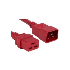 Enet Solutions C19 To C20 2ft Red Power Cord (C19C20-RD-2F-ENC)