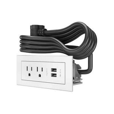 C2G Wiremold Rfpc 2 Outlet 2 Usb, White (16369)