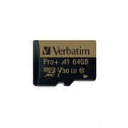 Verbatim Americas 64gb Pro Plus 666x Msdxc Uhs-i V30 U3 (70002)