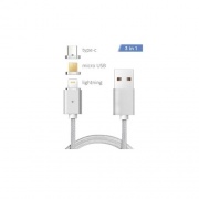 GCIG 3 In 1 Magnetic Cable White (11174)