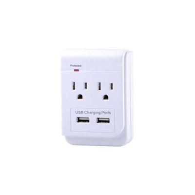 I/Omagic Ac Power Surge Protector W/usb (IACS-2U024-R00-WH)
